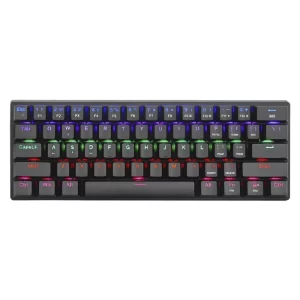 Teclado T-dagger Arena 60% (T-tgk321-br) Gaming, Mecanico, Negro, Switch Marron, Led-rgb