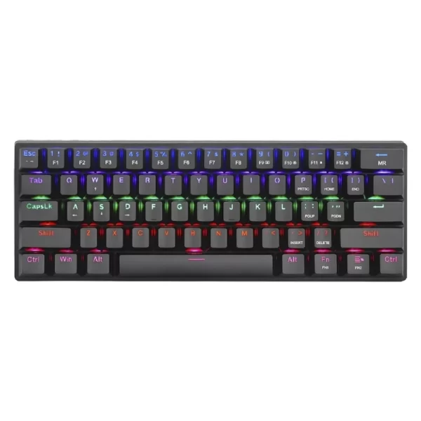 Teclado T-dagger Arena 60% (T-tgk321-br) Gaming, Mecanico, Negro, Switch Marron, Led-rgb