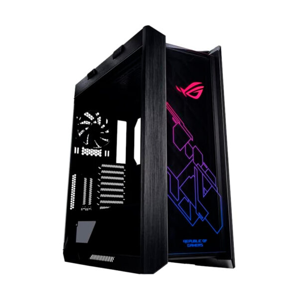 Case Asus Rog Strix Helios (Gx601) Sin Fuente, Edition Negro, E-atx, 2 Panel Vidrio, X4 Fan, Led-rgb