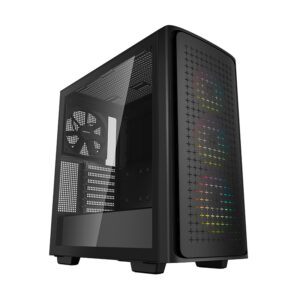 Case Deep Cool Ck560 (R-ck560-bkaae4-g-1) Sin Fuente, Negro, E-atx, 1 Panel Vidrio, X4 Fan, Led-rgb