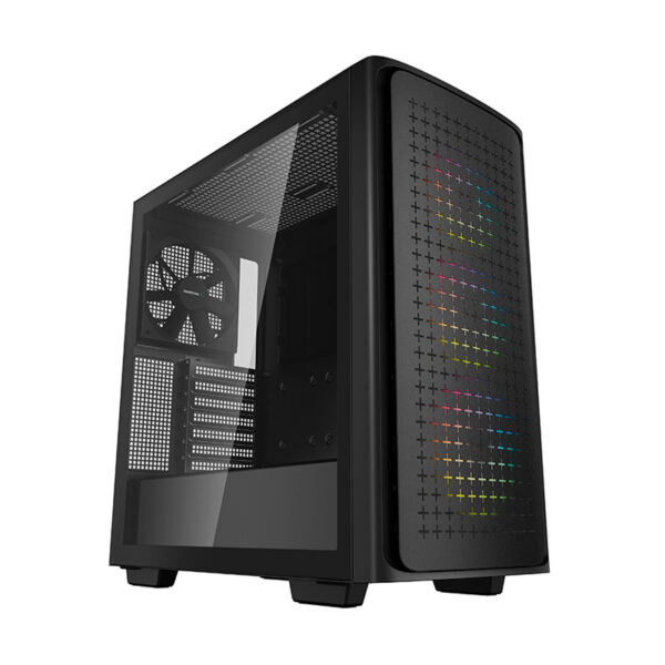 Case Deep Cool Ck560 (R-ck560-bkaae4-g-1) Sin Fuente, Negro, E-atx, 1 Panel Vidrio, X4 Fan, Led-rgb