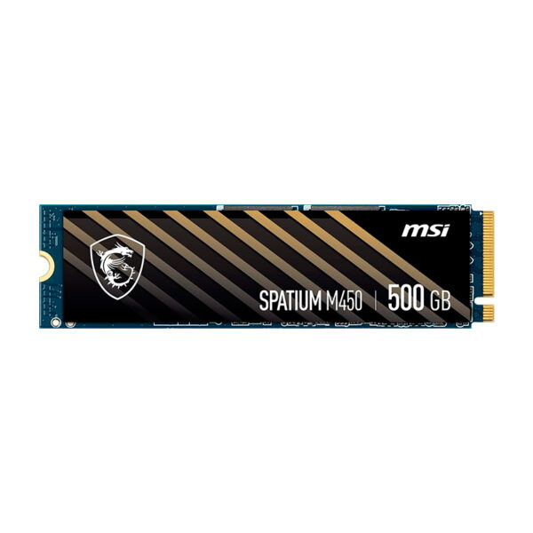 Ssd Solido M.2 Msi Spatium M450 500gb (Sm450n500) 80mm, Nvme Pcie, 3600mb/s, 2300mb/s, Gen4 X 4