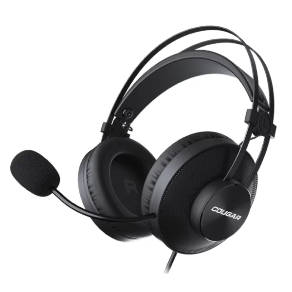 Auricular Cougar Immersa Essential (Cgr-p40b-350) Gaming, Negro, Jack X1 + Cable Jack X2