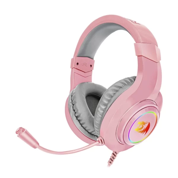 Auricular Redragon Hylas (H260p-rgb) Gaming, Rosado, Jack X2+usb + Cable Jack X1, Led-rgb