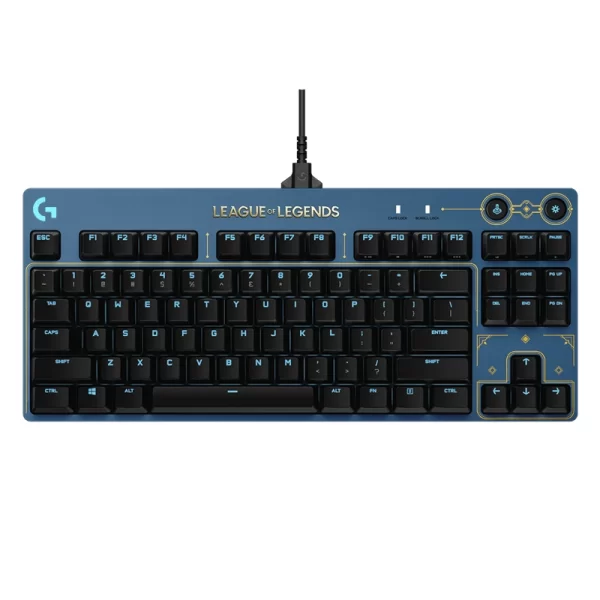 Teclado Logitech G Pro X Tactile 80% Edicion League Of Legends (920-010533) Gaming, Mecanico, Switch Marron, Led-rgb