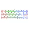 Teclado Redragon Kumara Rainbow 80% (K552w-kr-sp) Gaming, Blanco, Mecanico, Switch Rojo, Led-rgb