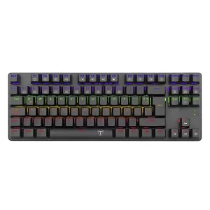 TECLADO T-DAGGER BORA 80% (T-TGK313-RD) GAMING, NEGRO, MECANICO, SWITCH ROJO, LED-RGB