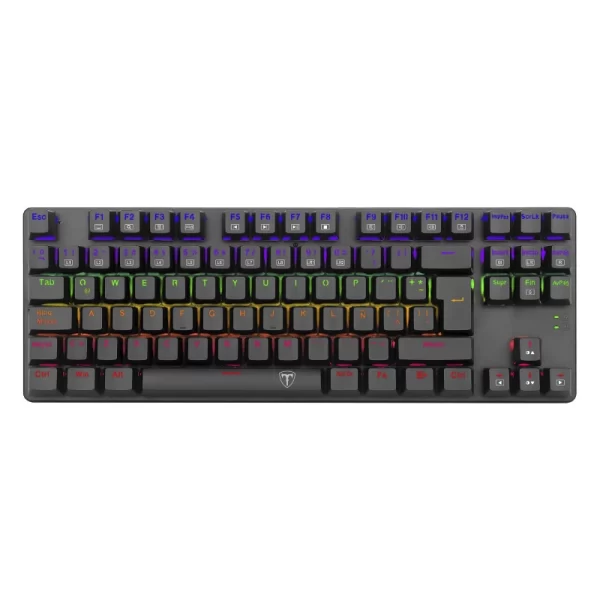 TECLADO T-DAGGER BORA 80% (T-TGK313-RD) GAMING, NEGRO, MECANICO, SWITCH ROJO, LED-RGB