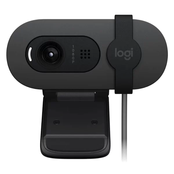 Camara Web Logitech Brio 100 (960-001586) Fhd 1080p, Negro, 30 Fps, Tapa De Privacidad, Con Microfono