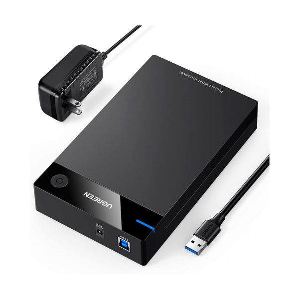 Rack Para Hdd/ssd Ugreen Us222 (50423) Negro, Usb 3.0, Sata 2.5/3.5