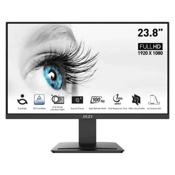 Monitor Msi Led 24" (Pro Mp2412) Va, Fhd, Dp/hdmi, 1ms, 100hz