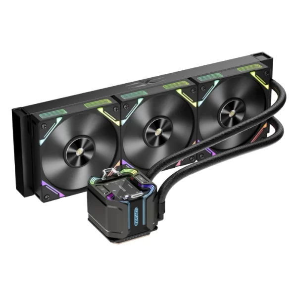 Enfriamiento Liquido 1Stplayer X-Starship Aio (X-360-Bk) Negro, 1151/1851-Am4/Am5, X3 Fan, Pantalla Ips De 2,4 Pulgadas, Cobre Puro, Led-Argb
