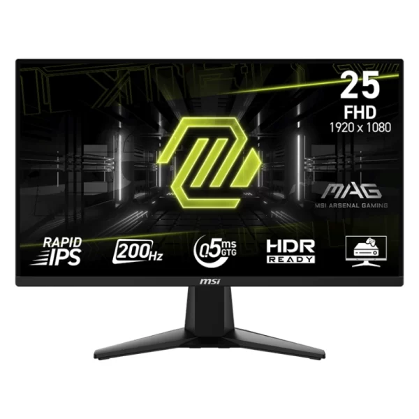 Monitor Gaming Msi 25" (Mag 255F E20) Fhd, Ips, Hdmi/Dp, 0.5Ms, 200Hz