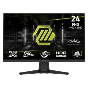 Monitor Gaming Msi 24" (Mag 244F) Fhd, Ips, Hdmi/Dp, 0.5Ms, 200Hz