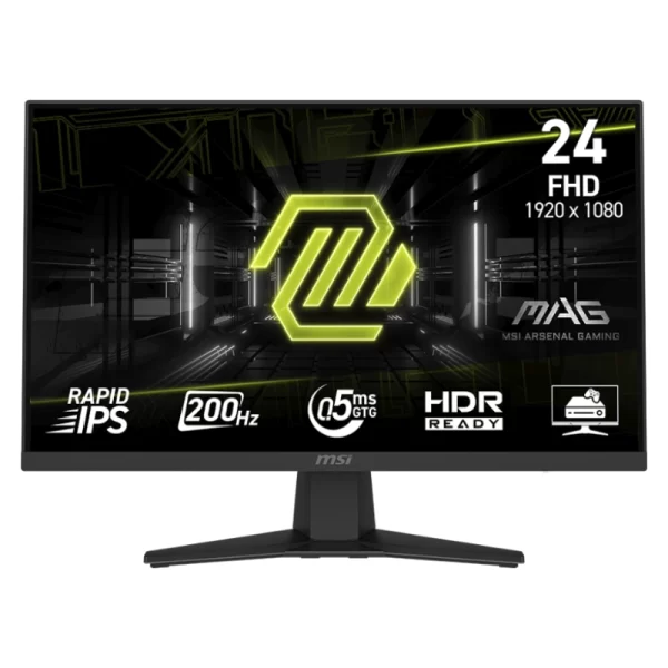 Monitor Gaming Msi 24" (Mag 244F) Fhd, Ips, Hdmi/Dp, 0.5Ms, 200Hz