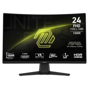 Monitor Gaming Msi 24" (Mag 242C) Curvo, Fhd, Va, Hdmi/Dp, 1Ms, 180Hz