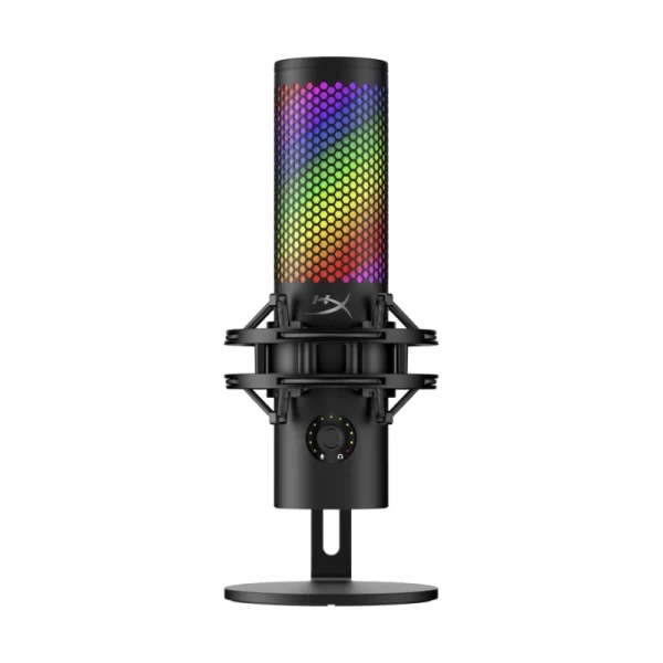 Microfono Hyperx Quadcast 2 S (9A273Aa) Negro, Iluminacion Rgb, Transmision Y Podcasting, Controles Integrados, Soporte De Choque Extraible, Pc/Mac