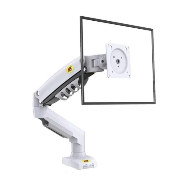 Brazo Soporte Para Monitor North Bayou F80 (1100421037) Blanco, Rack Base, Para 17" A 30", De 2Kg Hasta 9Kg, Spcc Con Revestimiento Acabado