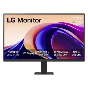 Monitor Lg 27" (27U631A-B) Ips, Qhd, Hdr10, Hdmi/Usb-C, 5Ms, 100Hz