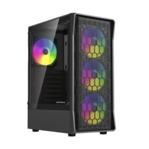 Case Dataone (Zigma G03) Sin Fuente, Negro, Atx, 1 Panel Vidrio, X4 Fan, Led-Rgb
