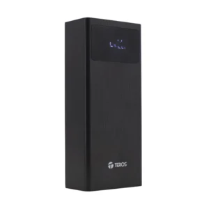 Power Bank Teros (Te-7059N) Negro, Pantalla Digital Led, 3.7V / 111Wh, X2 Salidas Usb + Usb-C, 30000Mah