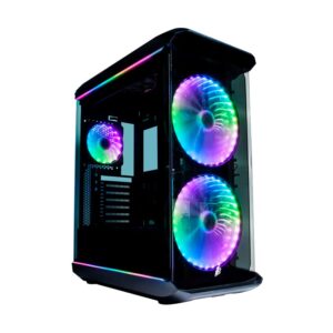 Case 1stplayer Firebase (X8) Sin Fuente, Negro, Atx, 3 Panel Vidrio, X4 Fan, Led-rgb