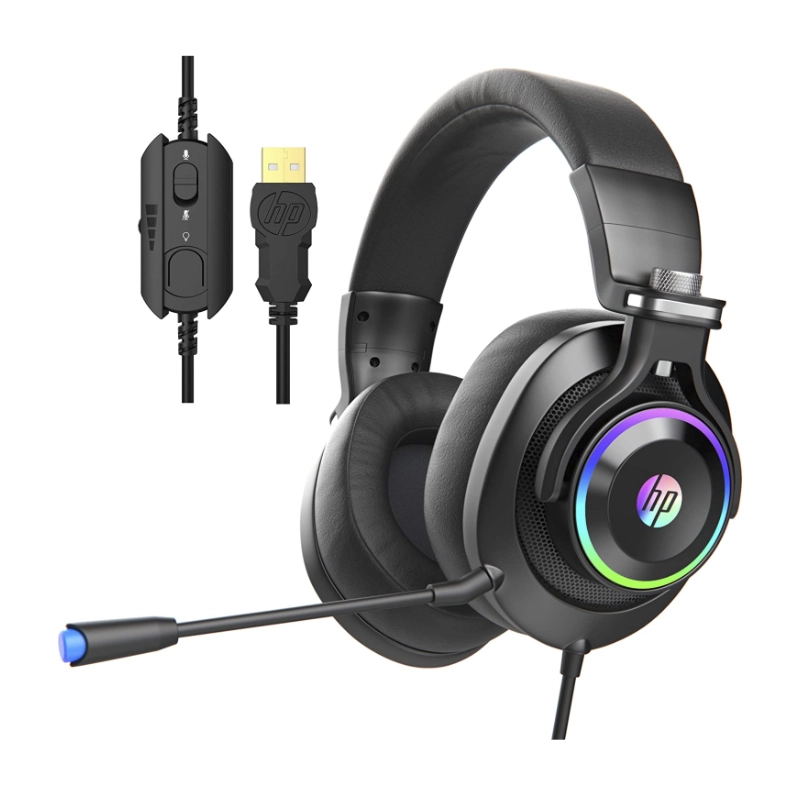 Auricular Hp H500gs (9aj66aa#ac4) Gaming, Negro, 7.1, Conexion Usb, Led-rgb 1 Auricular Hp H500gs (9aj66aa#ac4) Gaming, Negro, 7.1, Conexion Usb, Led-rgb