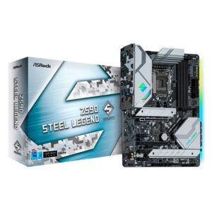 Placa Asrock Z590 Steel Legend (90-mxbeq0-a0uayz) Lga 1200, Atx, Ddr4, Led-rgb