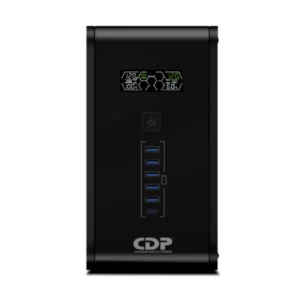 Ups Cdp 10 Tomas (R-Smart2010I) Negro, Interactivo, X5 Usb/X1 Usb-C, Indicadores Lcd, 2200Va, 1200W