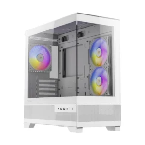Case Antec Cx500M Argb (0-761345-10144-8) Sin Fuente, Blanco, Micro-Atx, X3 Fan, 2 Panel Vidrio, Led-Argb