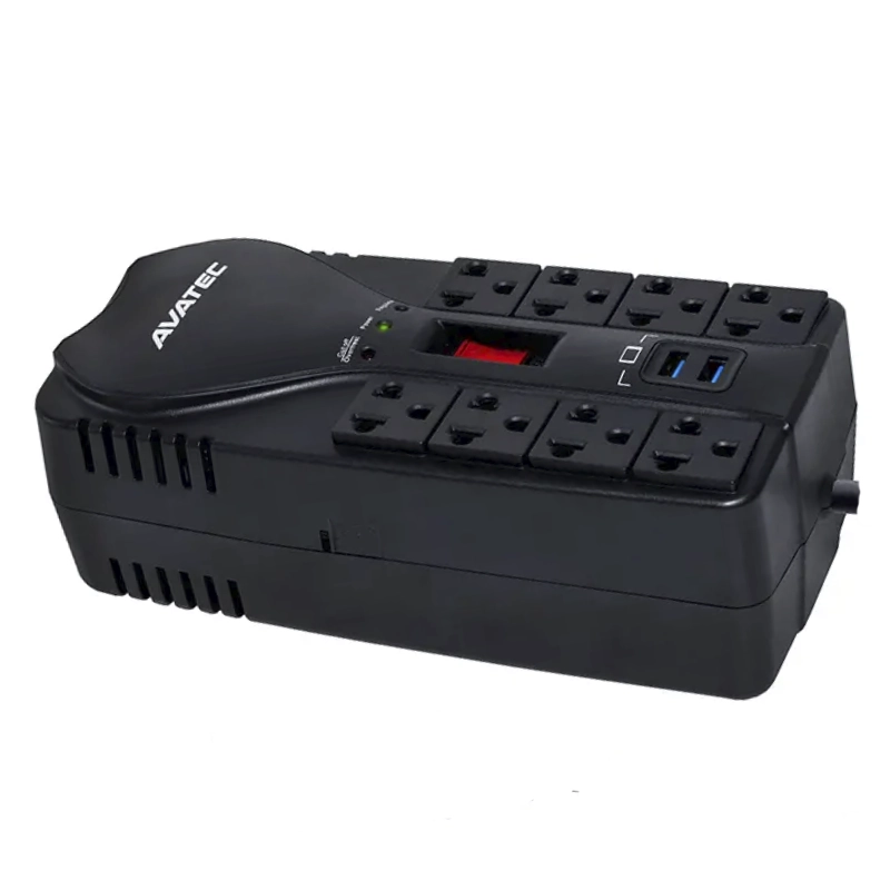 Estabilizador Avatec 8 Tomas (Ava-1200Ub) 1200Va, 600W, 2 Usb 1 Estabilizador Avatec 8 Tomas (Ava-1200Ub) 1200Va, 600W, 2 Usb