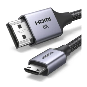 Cable Mini Hdmi A Hdmi Ugreen (15515) 8K 60Hz, 4K 240Hz, Bidireccional, Trenzado De Aluminio
