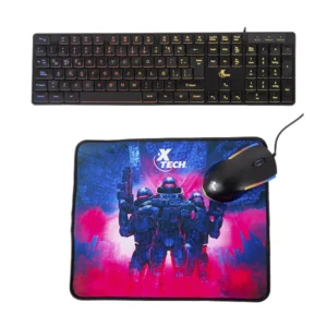 Kit 3 En 1 Xtech (Xtk-535s) Teclado+mouse+pad Mouse, Led-multicolor