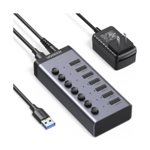 Hub Usb Ugreen 7 Puertos Cm481 (90305) Usb 3.0, Switch Independientes