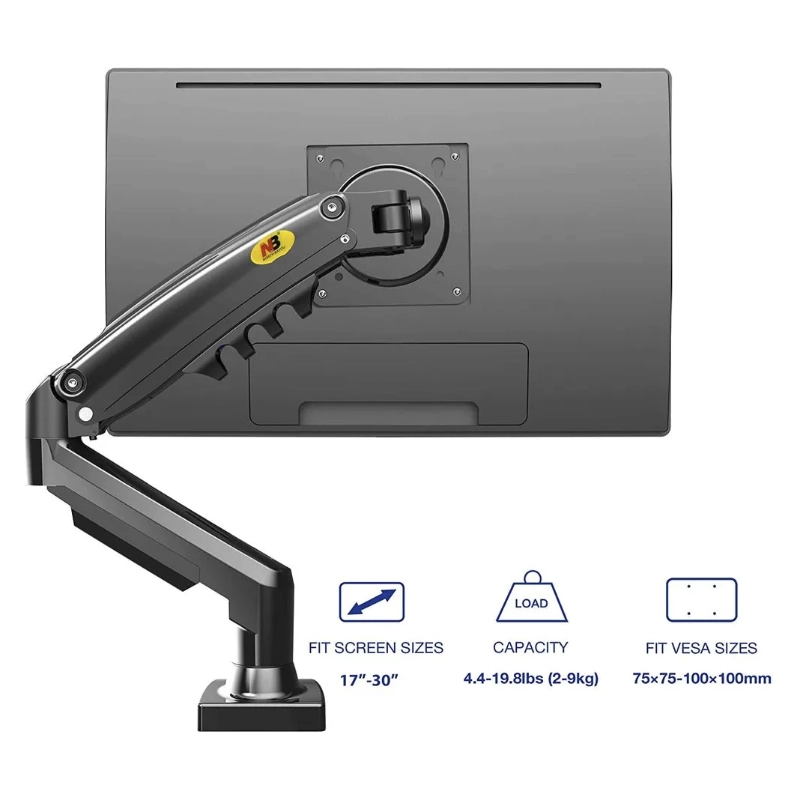 Brazo Soporte Para Monitor North Bayou F80 (1100671037) Rack Base, Para 17 A 30, De 2Kg Hasta 9Kg, Spcc Con Revestimiento Acabado 1 Brazo Soporte Para Monitor North Bayou F80 (1100671037) Rack Base, Para 17 A 30, De 2Kg Hasta 9Kg, Spcc Con Revestimiento Acabado