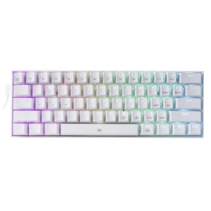 Teclado Redragon Dragonborn 60% (K630w-rgb-brown) Gaming, Blanco, Mecanico, Switch Marron, Led-rgb