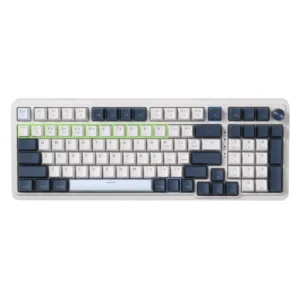 Teclado Inalambrico Redragon Eisa Pro (K686wb-rgb-pro) Gaming, Blanco Con Azul, Mecanico, Switch Rojo, Bluetooth, Led-rgb