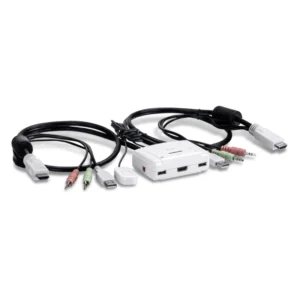 Switch Kvm Hdmi De 2 Puertos Trendnet (Tk-215i) Blanco, Controla 2 Pc, 1920 X 1080, Hdmi, 2 Usb, 2 Audio