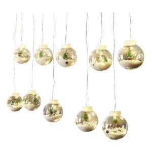 Luces Led Cortina De Luz, 3 Metros, 10 Luna & Estrella Colgante, 220v, Led-multicolor