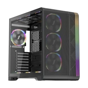 Case 1Stplayer (Vt7 Black) Sin Fuente, Negro, Atx, 1 Panel Vidrio, X4 Fan, Led-Rgb