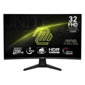 Monitor Gaming Msi 32 (Mag 32C6X) Curvo, Fhd, Va, Hdmi/Dp, 1Ms, 250Hz