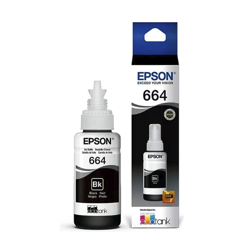 Tinta Epson 664 T664120 Negro (C13t66412a) L210/l355/l555 +, 70ml 1 Tinta Epson 664 T664120 Negro (C13t66412a) L210/l355/l555 +, 70ml