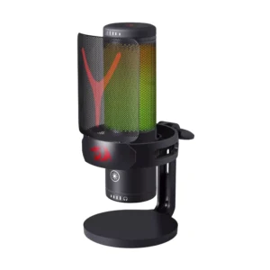 Microfono Redragon Gm301 Fenris (Gm301) Negro, Unidireccional Cardioide, Montura Anti Vibracion, Pc/ps4/ps5, Led-rgb