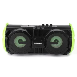 Parlante Portatil Halion (Ha-r39) 100w, Negro Con Verde, Usb/fm/bluetooth, Karaoke