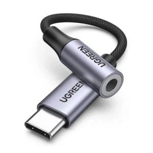 Adaptador Usb-C A Jack 3.5Mm Ugreen Av161 (80154) Para Auriculares, Dongle De 24 Bits/96 Khz