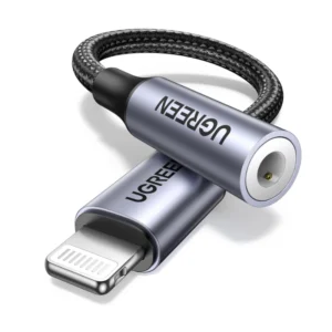 Cable Lightning A Audio 3.5mm Ugreen (6957303837564) Negro, 10cm