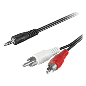 Cable De Audio 3.5mm A Rca X2, Negro, 1.5 Metros