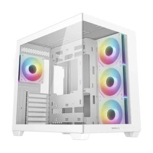Case Deep Cool Cg530 4F Wh (R-Cg530-Whada4-G-1) Sin Fuente, Blanco, Atx, 2 Panel Vidrio, X4 Fan, Led-Argb