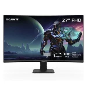 Monitor Gaming Gigabyte Led 27 (Gs27fc) Curvo, Va, 2 Hdmi/dp, 1ms, 180hz, F/sync