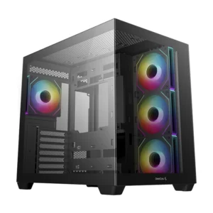 Case Deep Cool Cg530 4F (R-Cg530-Bkada4-G-1) Sin Fuente, Negro, Atx, 2 Panel Vidrio, X4 Fan, Led-Argb